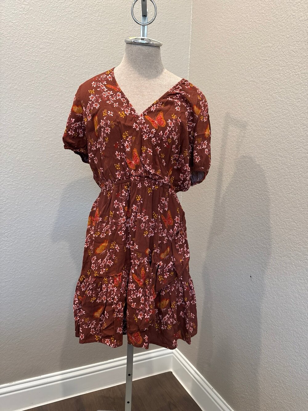 Madewell Ruffle-Wrap Dress in Windowbox Floral